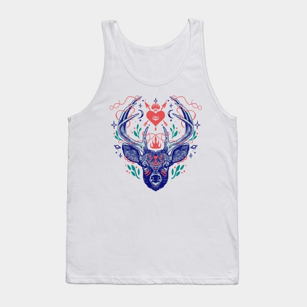 Deer animal spirit Tank Top by Paolavk